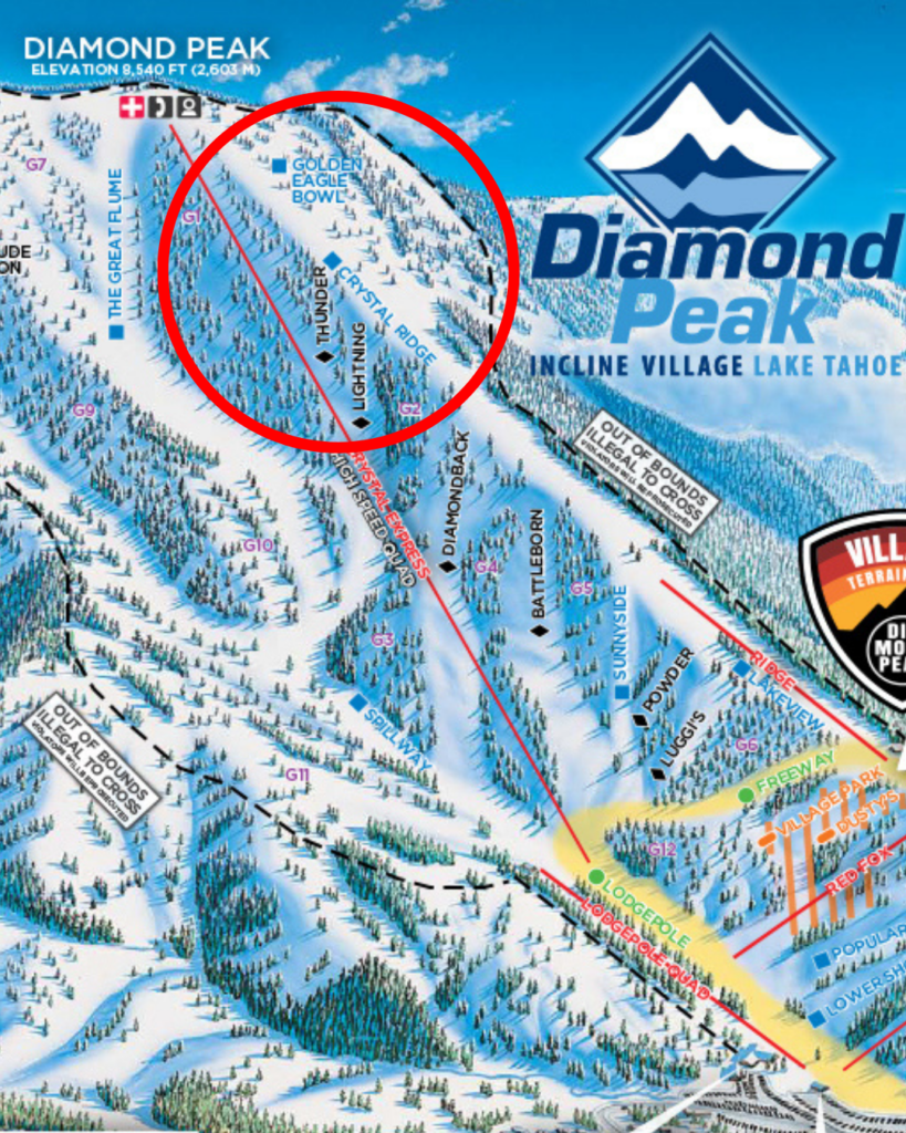 Diamond Peak trail map